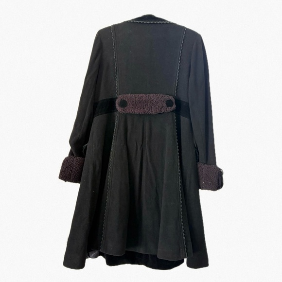 Lolita Kidsyoyo Black Wool Dress Coat, Medium - Picture 2 of 9